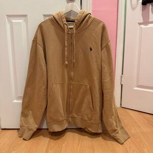 U.S. Ralph Lauren Polo Assn. Men’s Tan Zip Up Hoodie